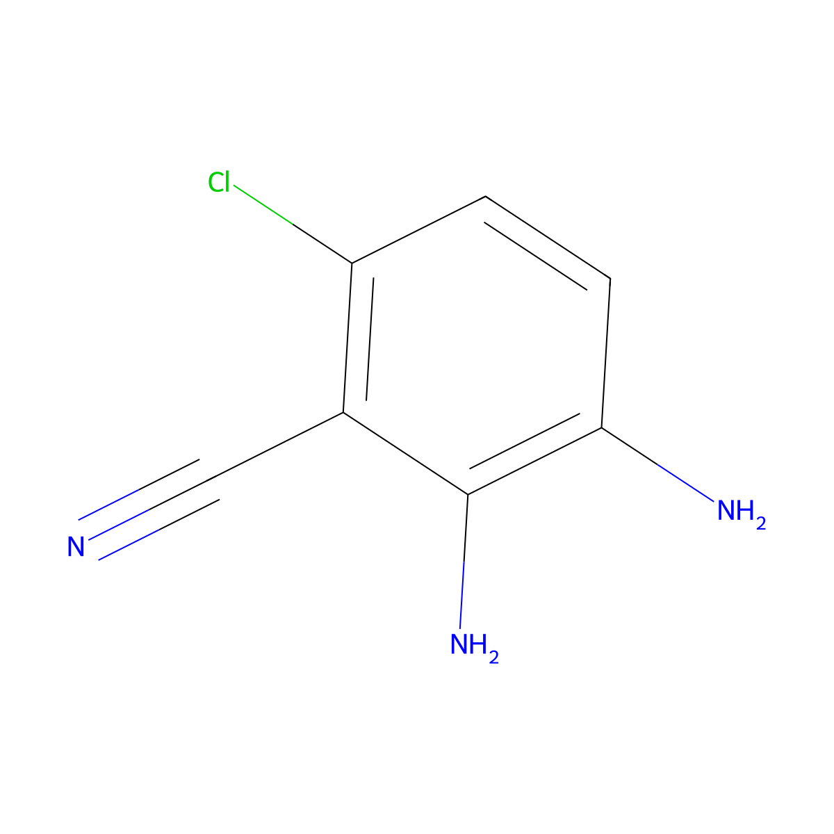 2,3-Diamino-6-chlorobenzonitrile molecular structure, CAS 548457-80-3