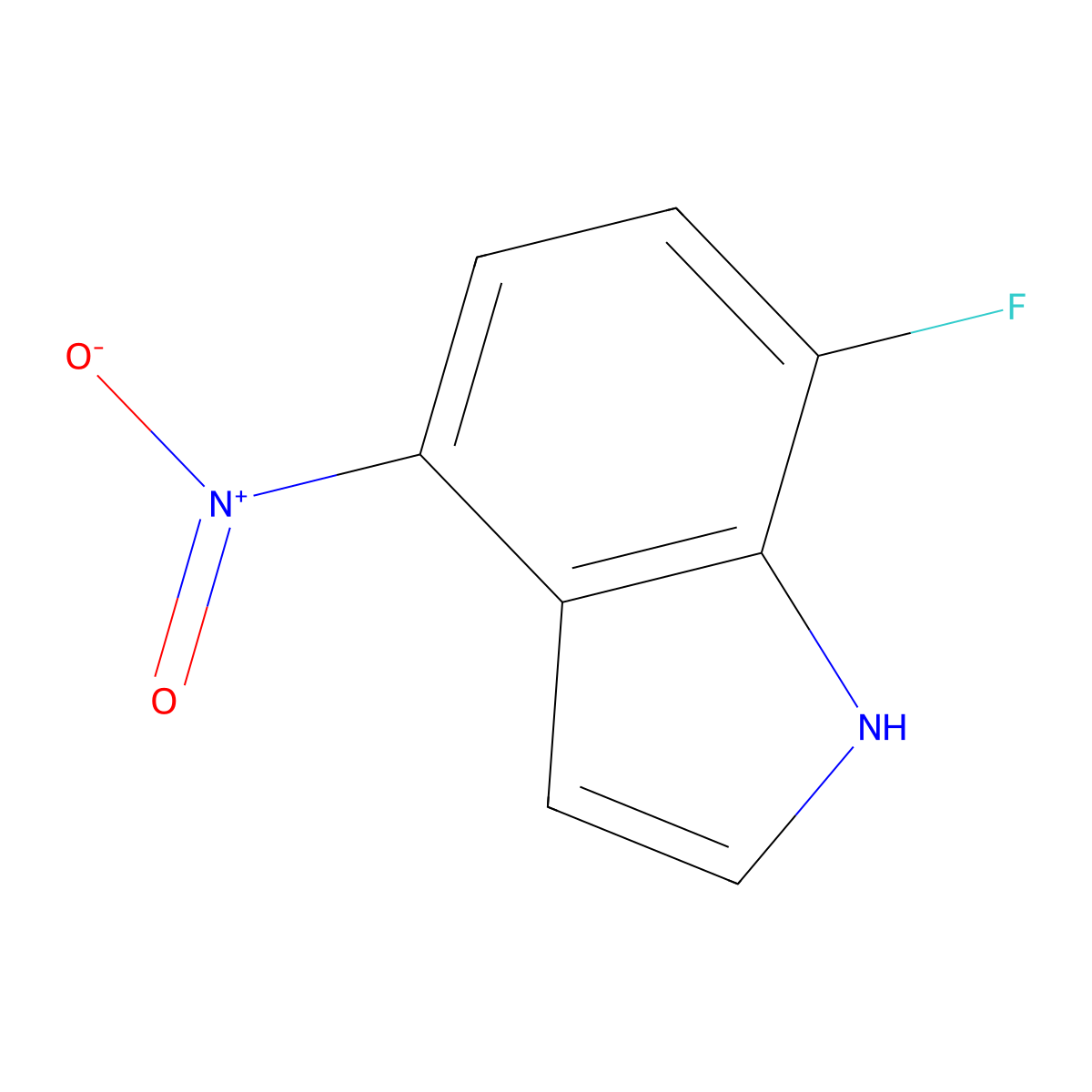 7-Fluoro-4-nitro-1H-indole molecular structure, CAS 548458-05-5