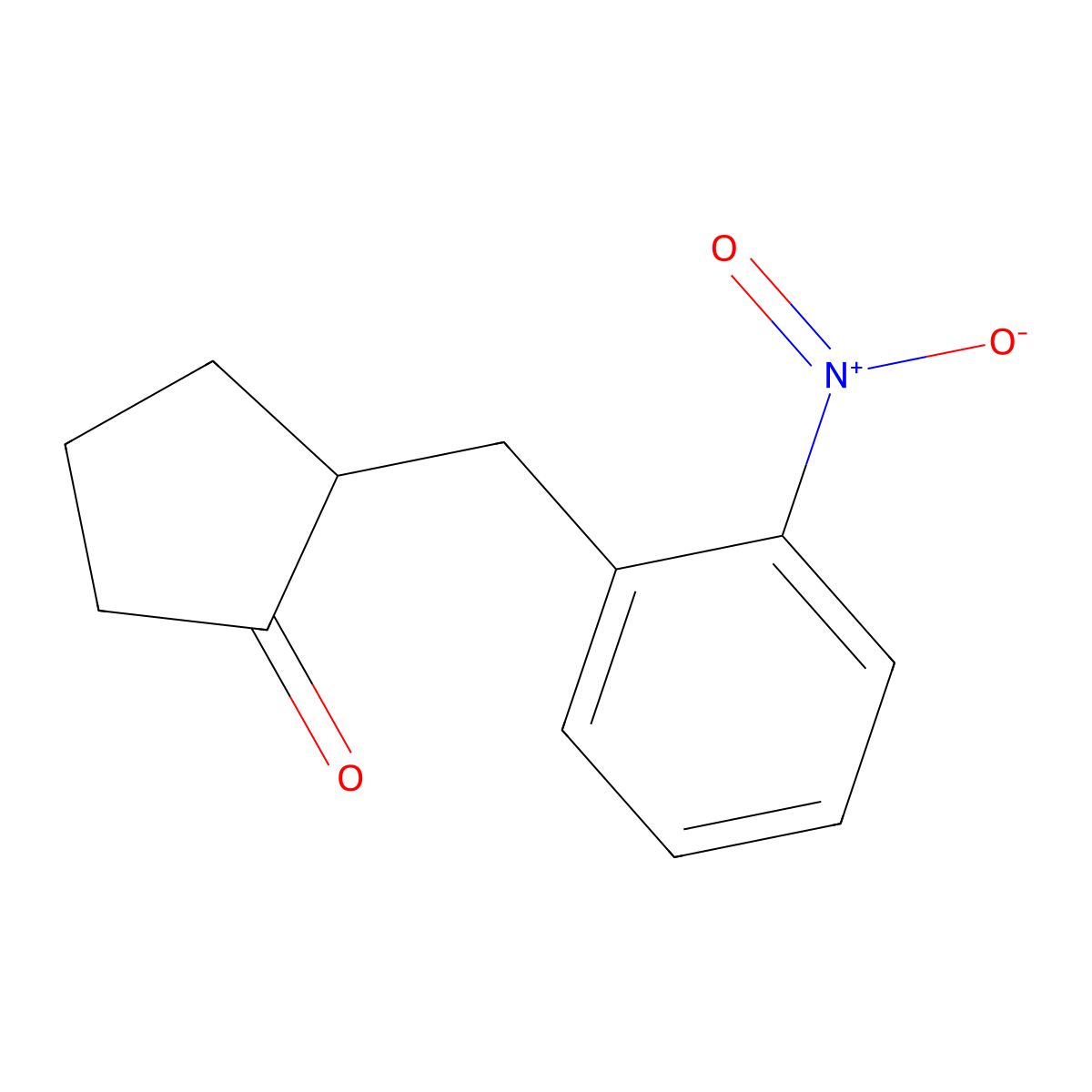 2-[(2-Nitrophenyl)methyl]cyclopentan-1-one molecular structure, CAS 548461-24-1