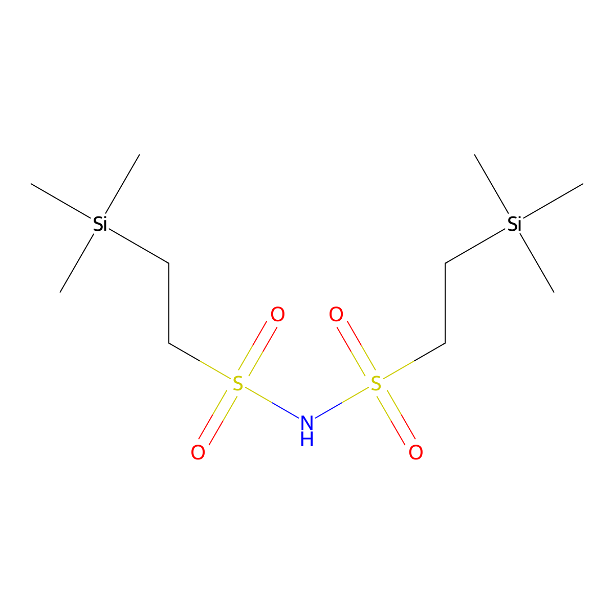 2-(trimethylsilyl)-N-[2-(trimethylsilyl)ethanesulfonyl]ethane-1-sulfonamide molecular structure, CAS 548462-13-1