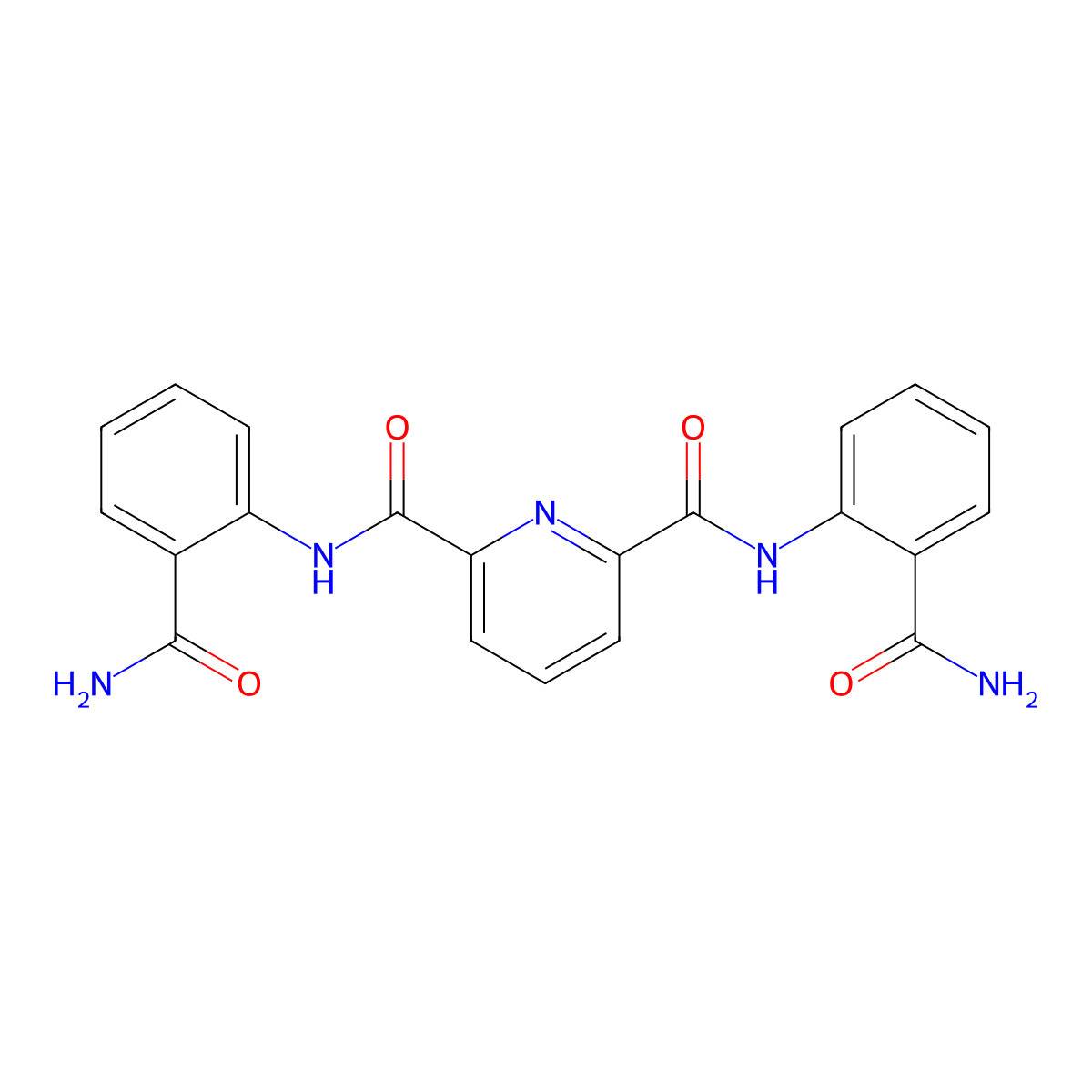2-N,6-N-bis(2-carbamoylphenyl)pyridine-2,6-dicarboxamide molecular structure, CAS 548466-91-7