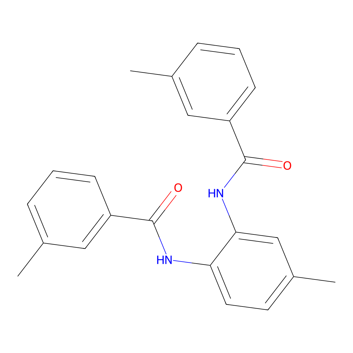 3-methyl-N-{5-methyl-2-[(3-methylbenzoyl)amino]phenyl}benzamide molecular structure, CAS 548467-39-6