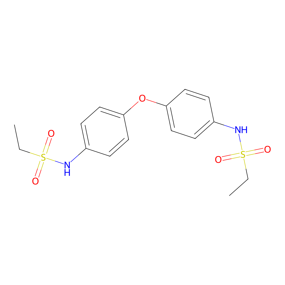 N-[4-[4-(ethylsulfonylamino)phenoxy]phenyl]ethanesulfonamide molecular structure, CAS 548469-52-9