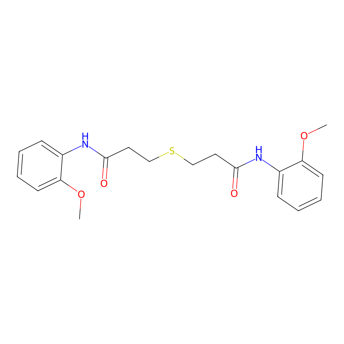 3-[3-(2-methoxyanilino)-3-oxopropyl]sulfanyl-N-(2-methoxyphenyl)propanamide molecular structure, CAS 548469-57-4