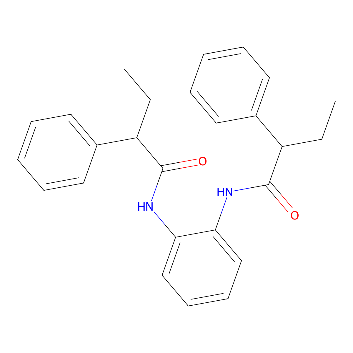 2-phenyl-N-[2-(2-phenylbutanoylamino)phenyl]butanamide molecular structure, CAS 548470-37-7