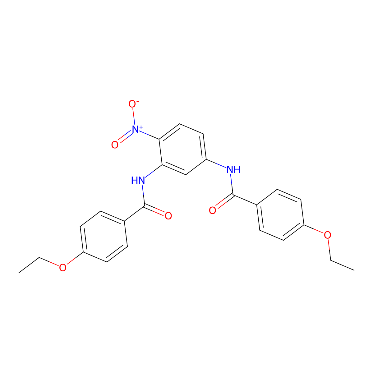 4-ethoxy-N-[3-[(4-ethoxybenzoyl)amino]-4-nitrophenyl]benzamide molecular structure, CAS 548471-79-0
