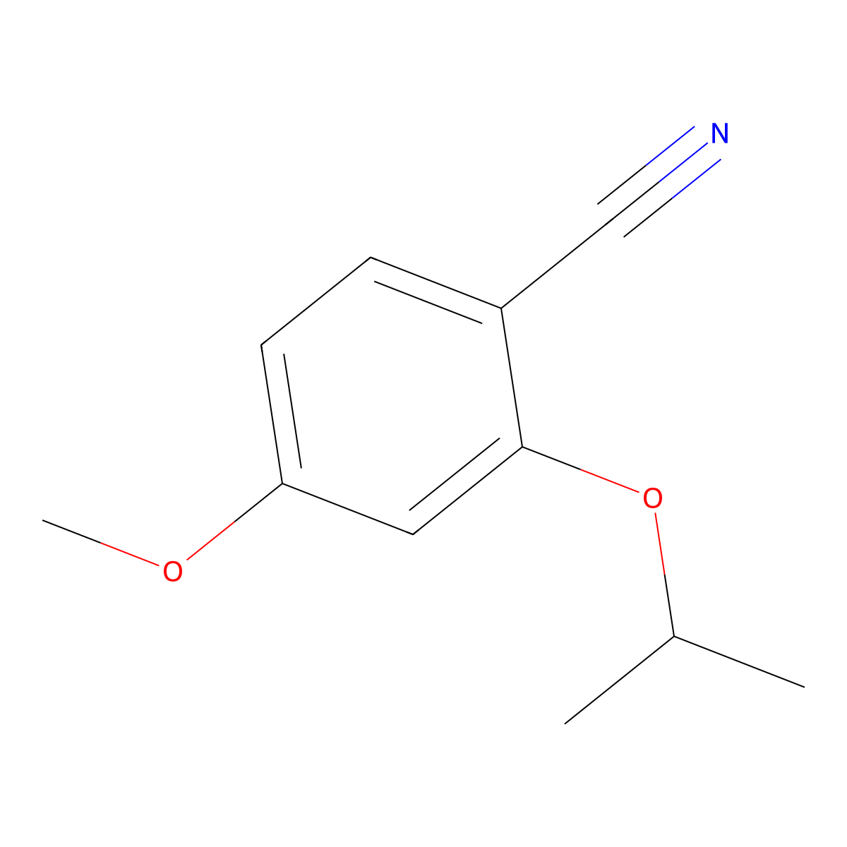 2-Isopropoxy-4-methoxybenzonitrile molecular structure, CAS 548472-47-5