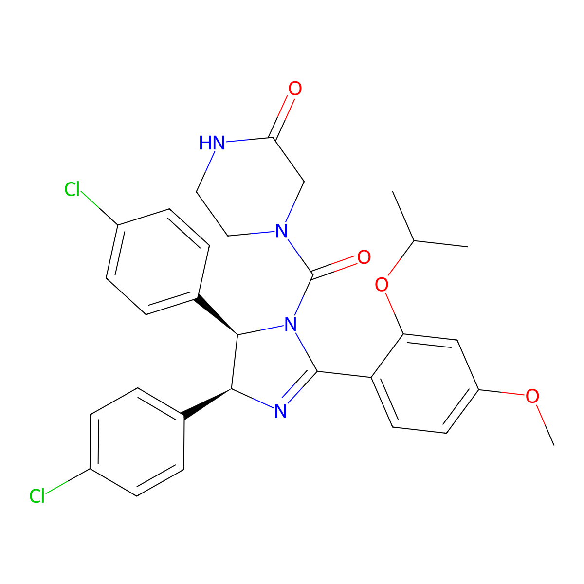 Nutlin 3 molecular structure, CAS 548472-68-0