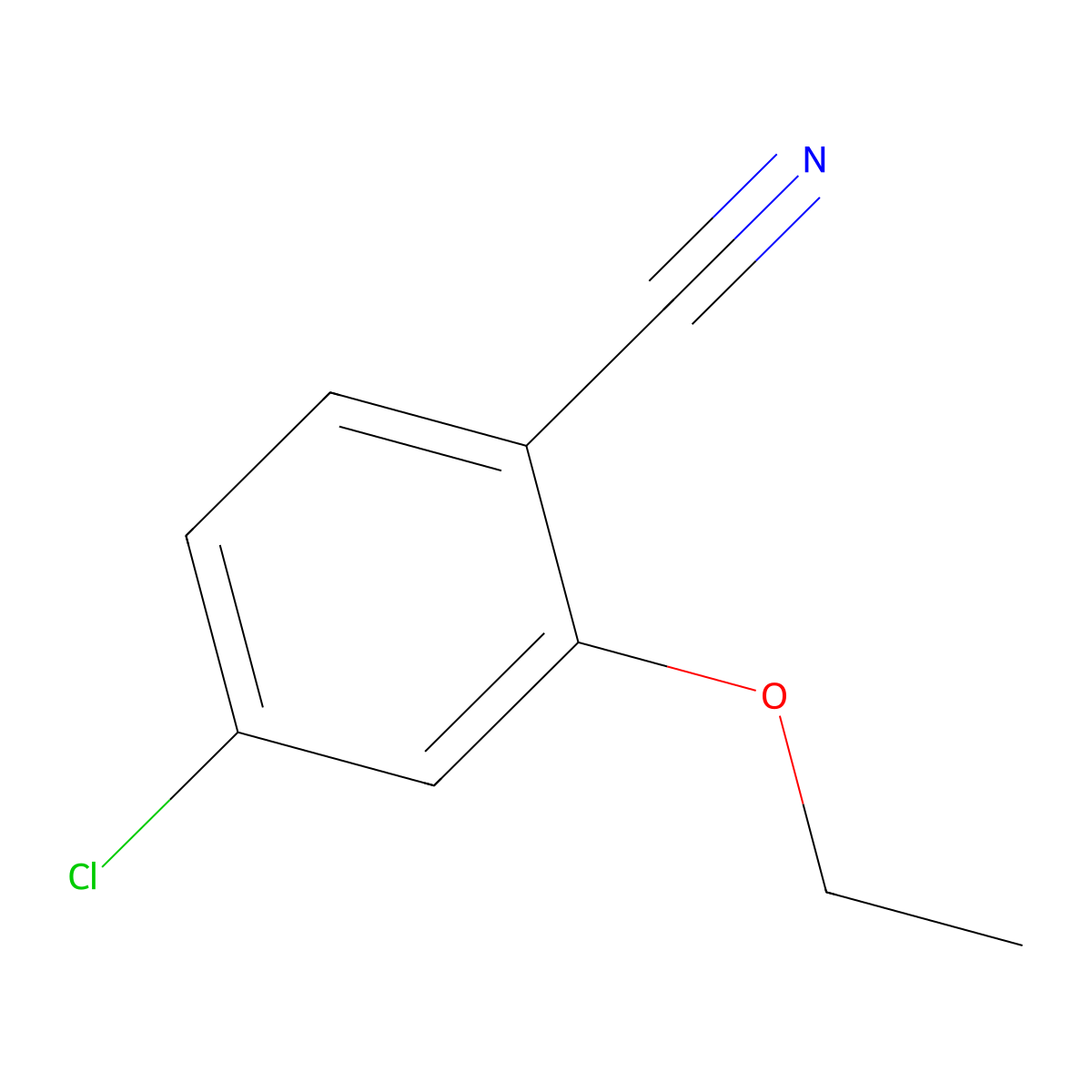 4-Chloro-2-ethoxybenzonitrile molecular structure, CAS 548473-74-1