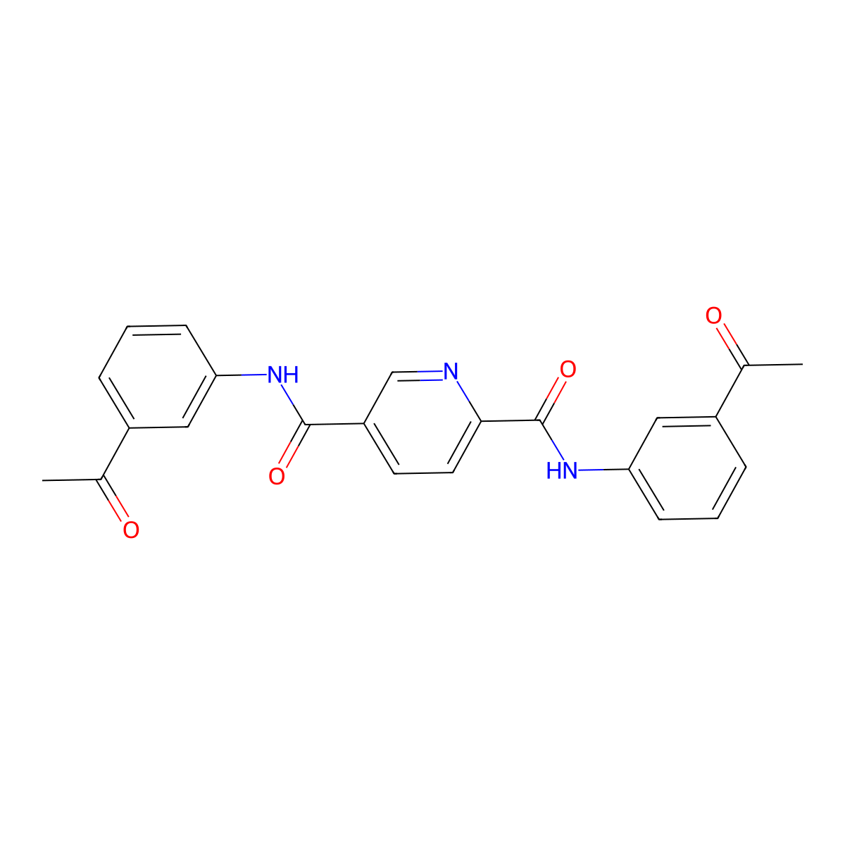 N,N'-bis(3-acetylphenyl)pyridine-2,5-dicarboxamide molecular structure, CAS 548479-33-0