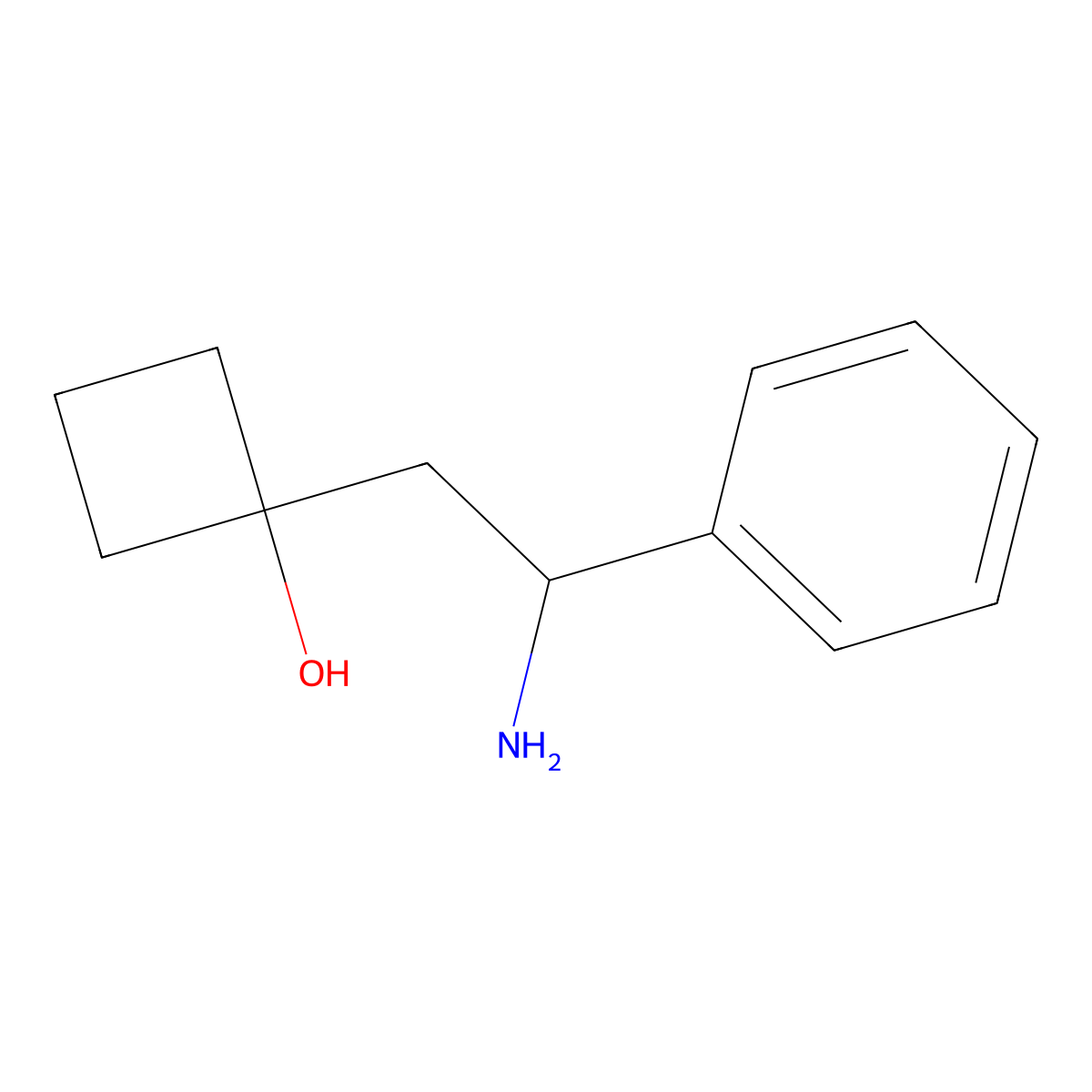 1-(2-Amino-2-phenyl-ethyl)cyclobutanol molecular structure, CAS 54848-18-9