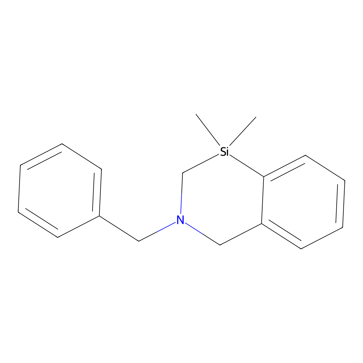 3-Benzyl-1,1-dimethyl-1,2,3,4-tetrahydrobenzo[d][1,3]azasiline molecular structure, CAS 54848-64-5