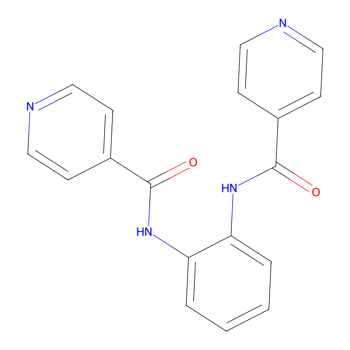 N-[2-(isonicotinoylamino)phenyl]isonicotinamide molecular structure, CAS 548480-36-0