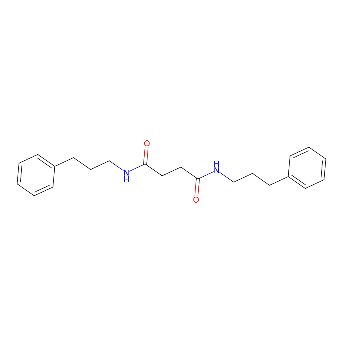 N,N'-bis(3-phenylpropyl)butanediamide molecular structure, CAS 548480-46-2