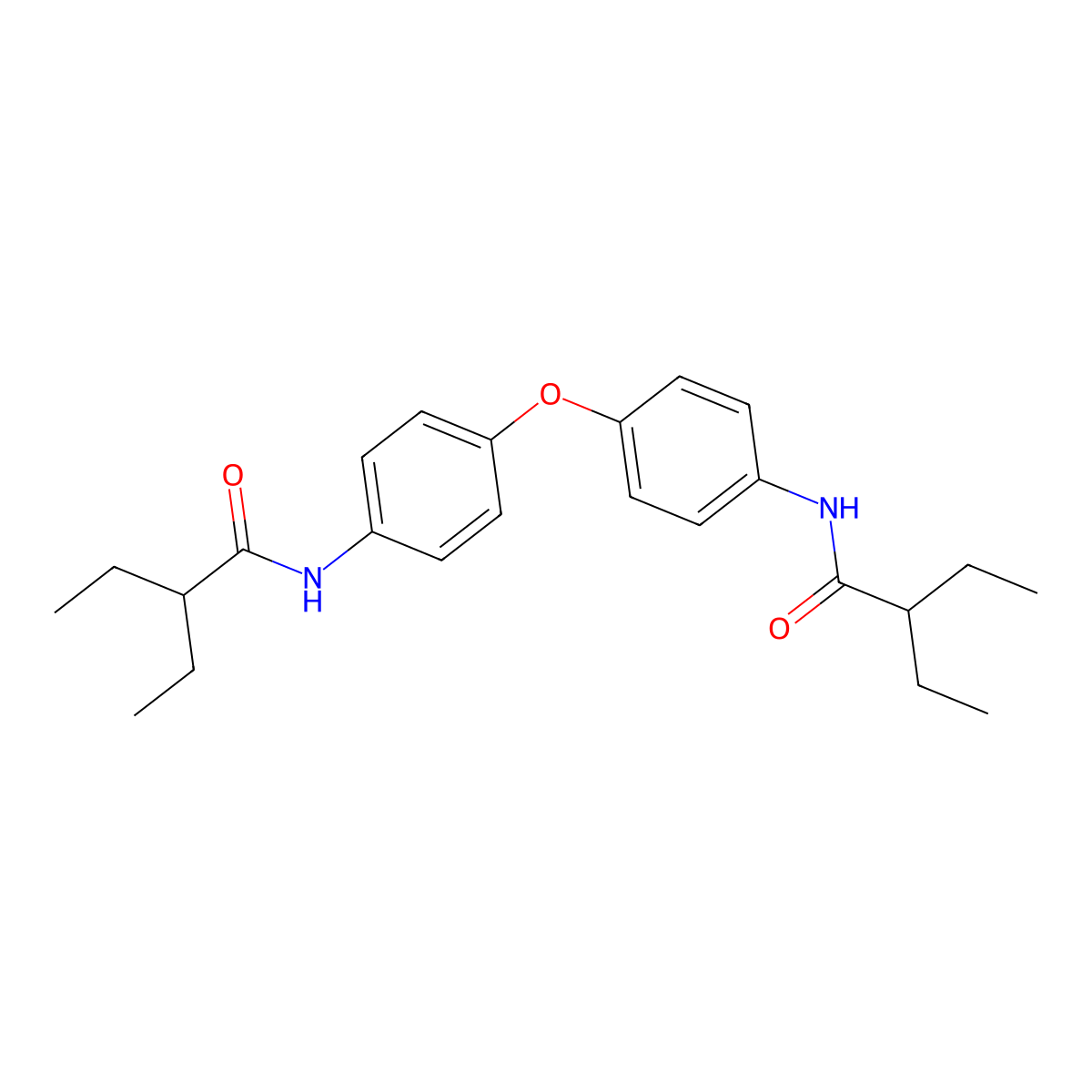 2-ethyl-N-[4-[4-(2-ethylbutanoylamino)phenoxy]phenyl]butanamide molecular structure, CAS 548480-73-5