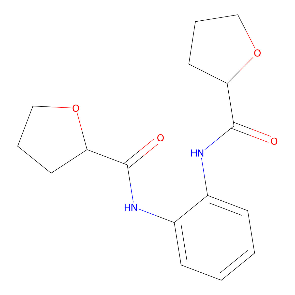 N-[2-(oxolane-2-carbonylamino)phenyl]oxolane-2-carboxamide molecular structure, CAS 548482-20-8