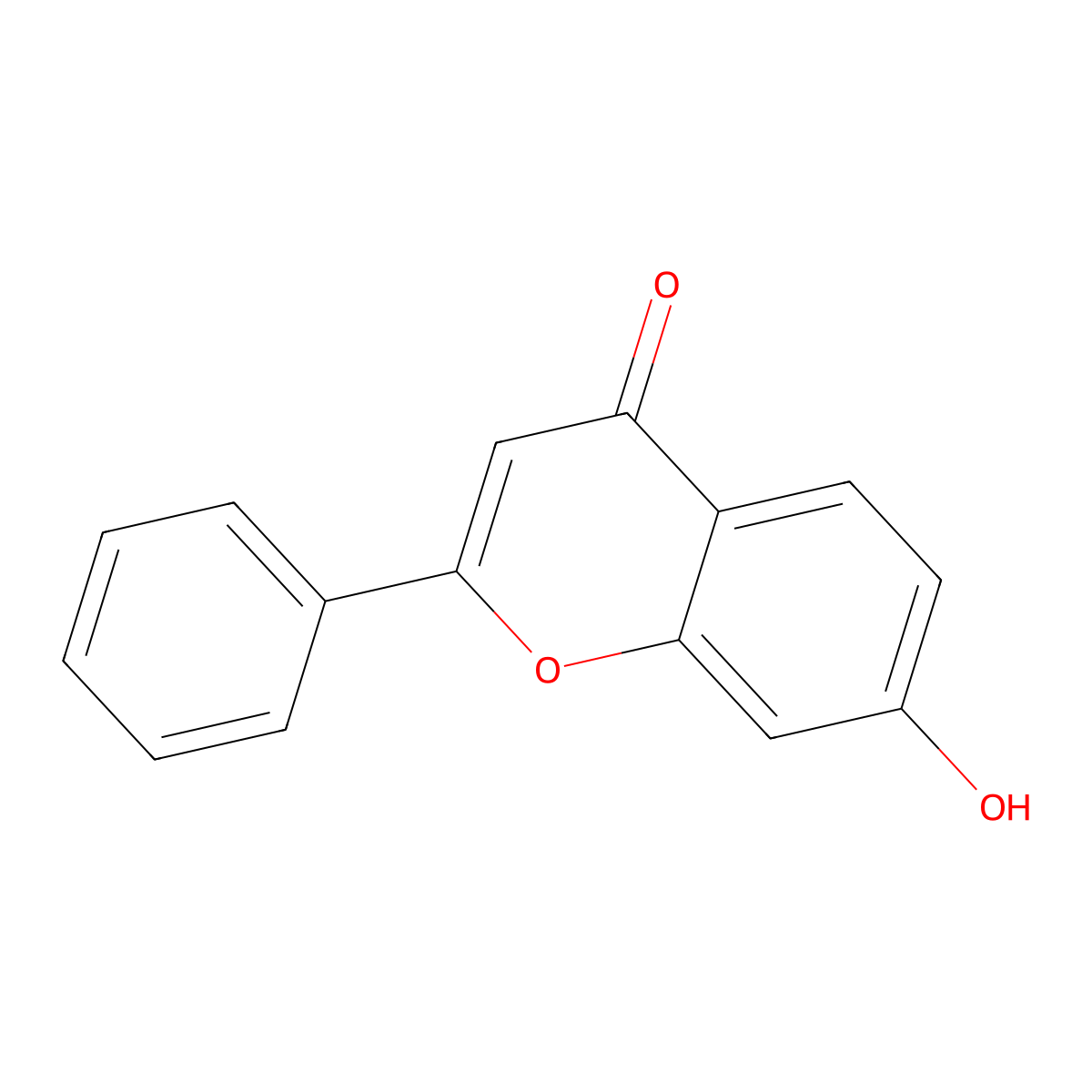 7-Hydroxyflavone molecular structure, CAS 54849-74-0