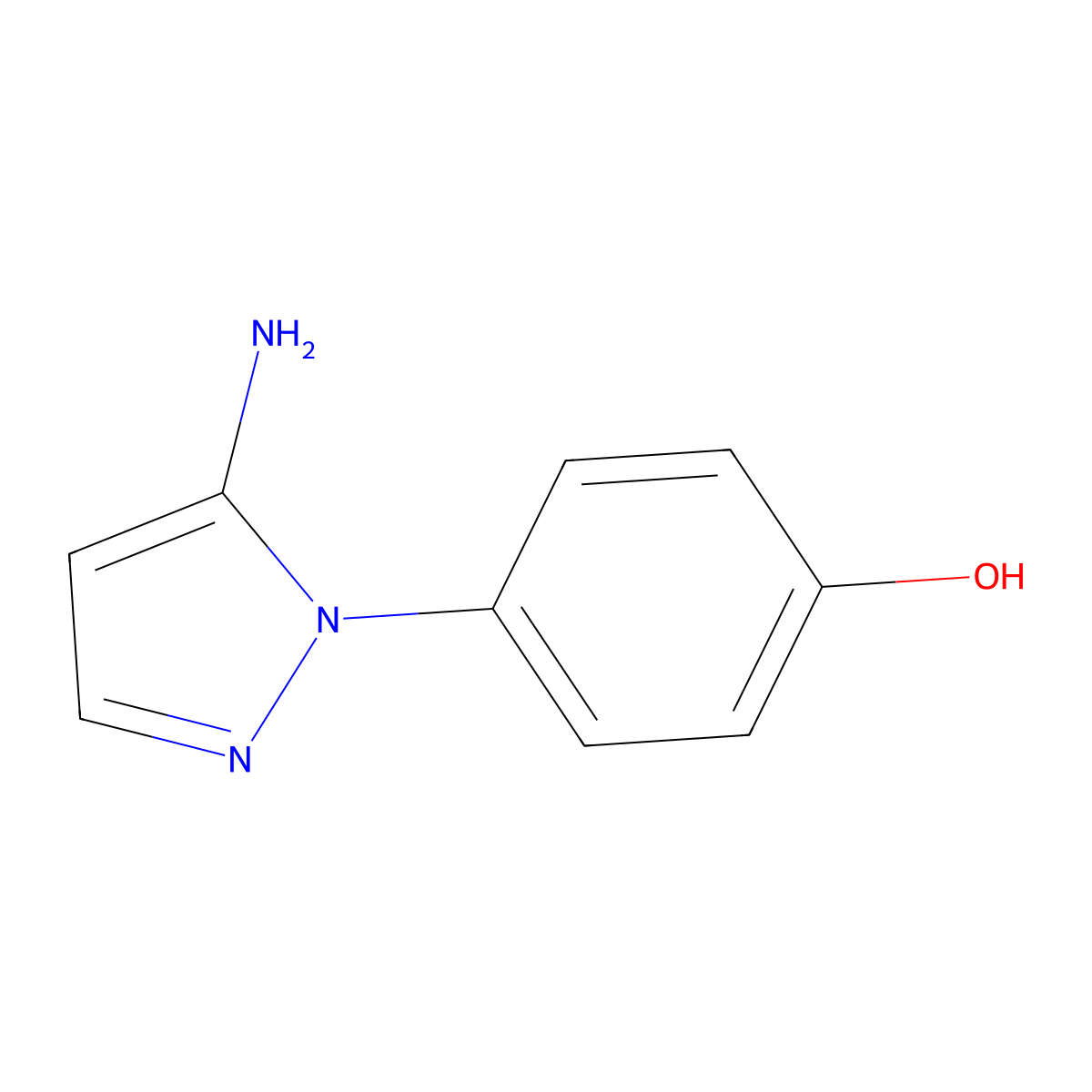 4-(5-Amino-1H-pyrazol-1-YL)phenol molecular structure, CAS 54849-87-5