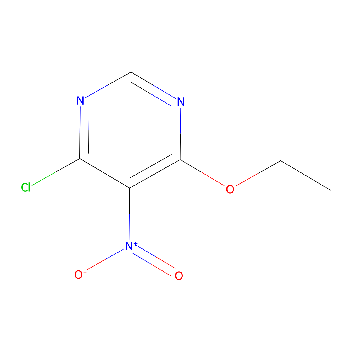 4-Chloro-6-ethoxy-5-nitropyrimidine molecular structure, CAS 54851-36-4