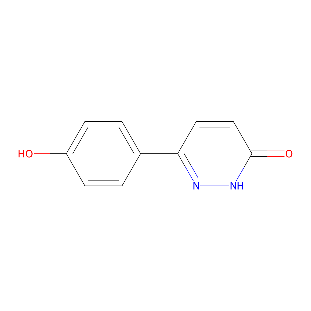 6-(4-Hydroxyphenyl)pyridazin-3(2H)-one molecular structure, CAS 54851-73-9