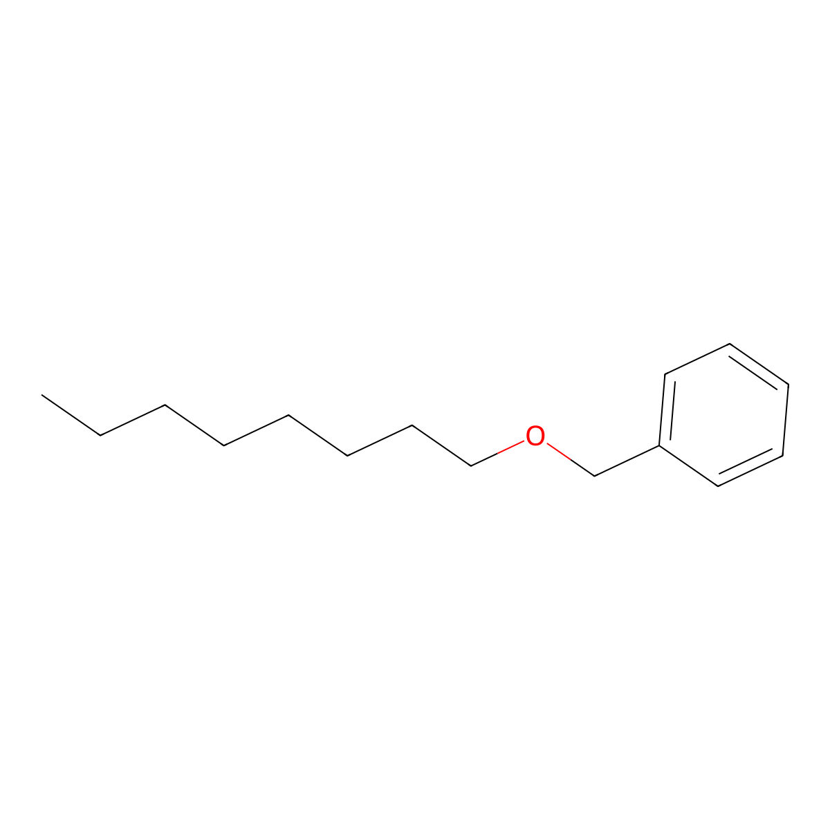 Benzyl octyl ether molecular structure, CAS 54852-64-1
