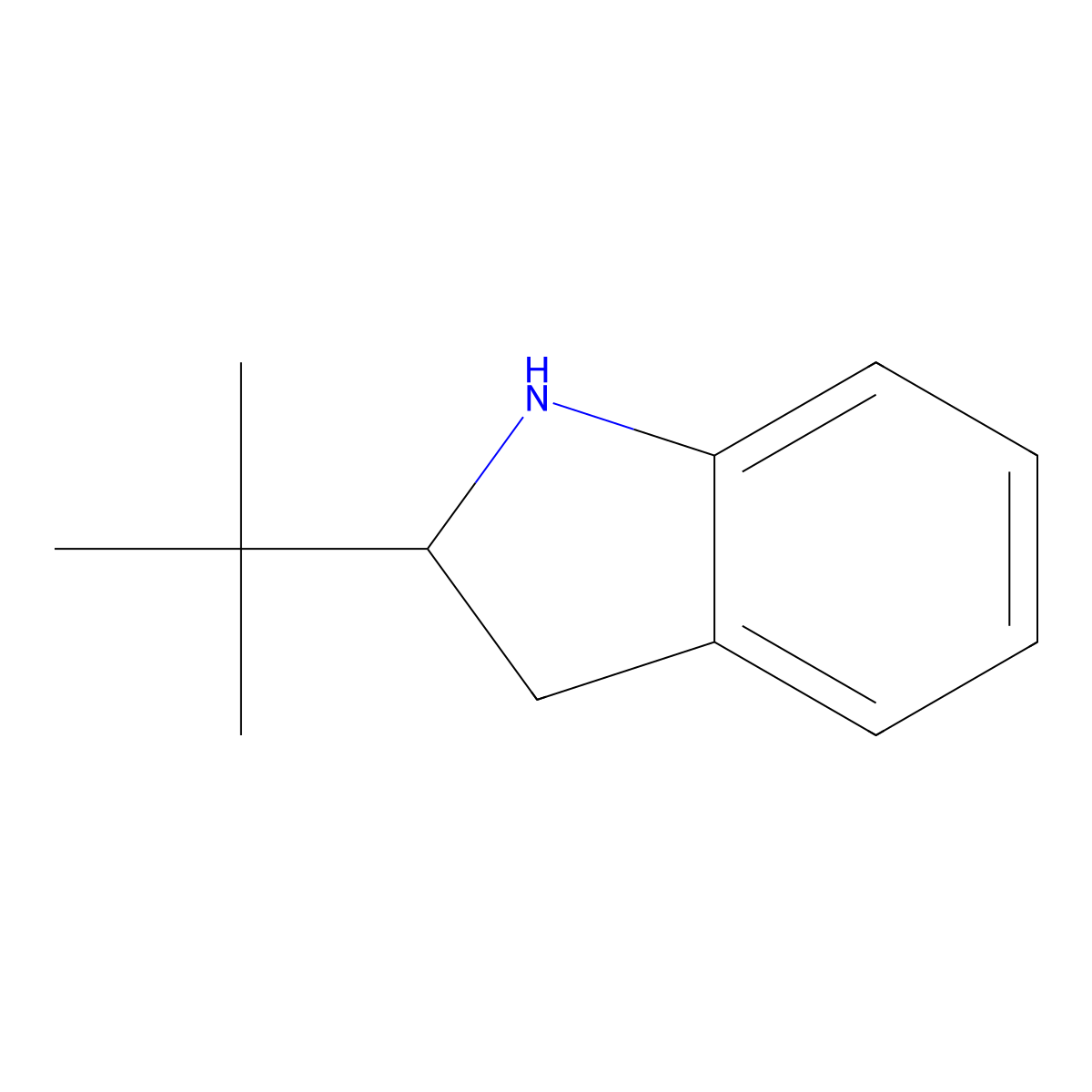 2-(tert-Butyl)indoline molecular structure, CAS 54856-58-5