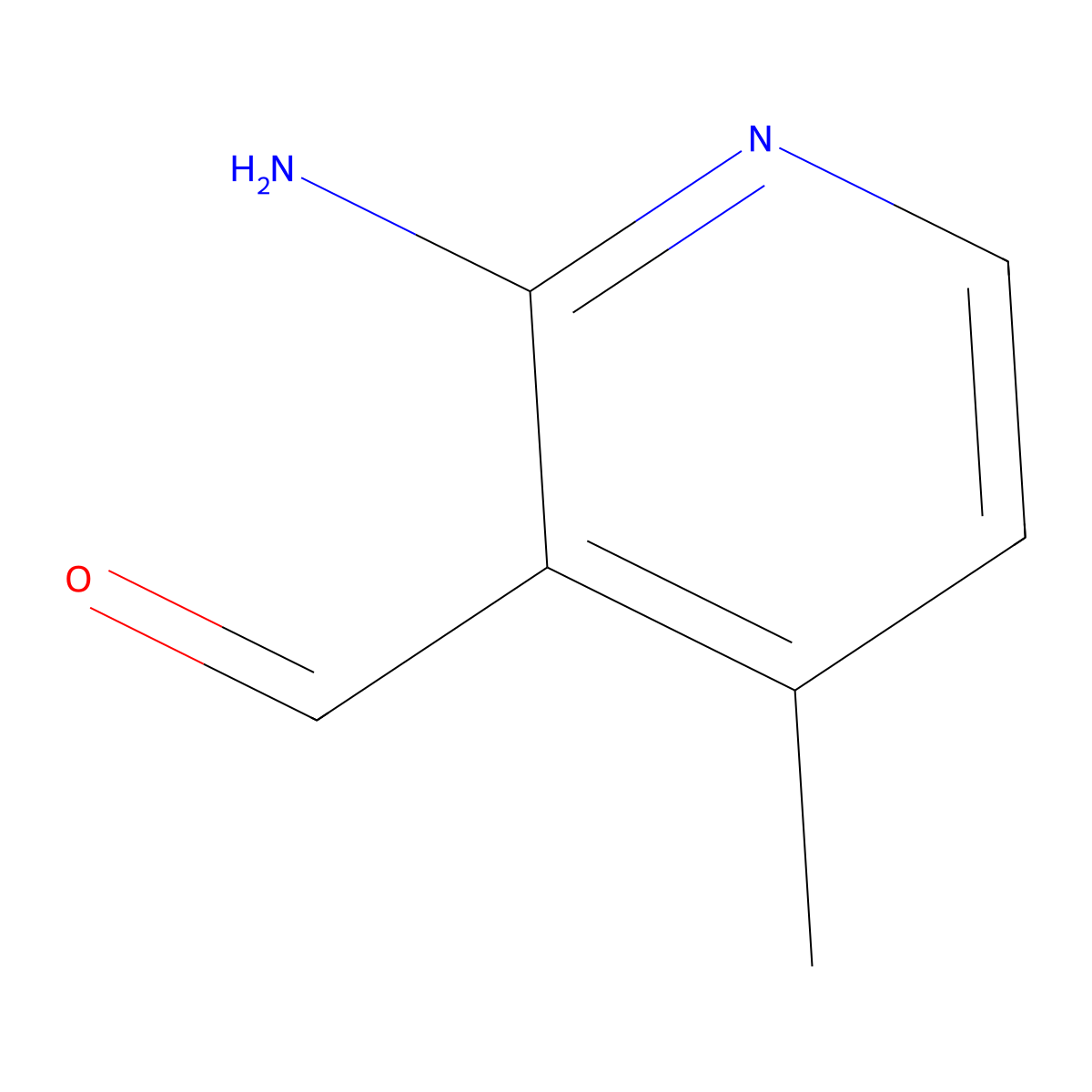2-Amino-4-methylpyridine-3-carbaldehyde molecular structure, CAS 54856-60-9