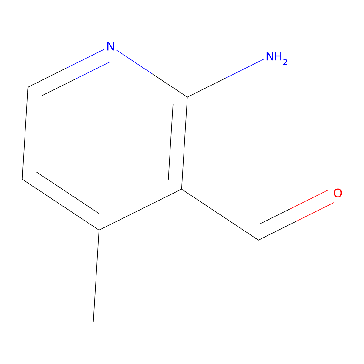 2-Amino-4-methylpyridine-3-carbaldehyde molecular structure, CAS 54856-60-9