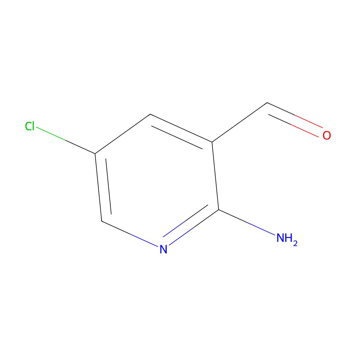 2-Amino-5-chloronicotinaldehyde molecular structure, CAS 54856-61-0