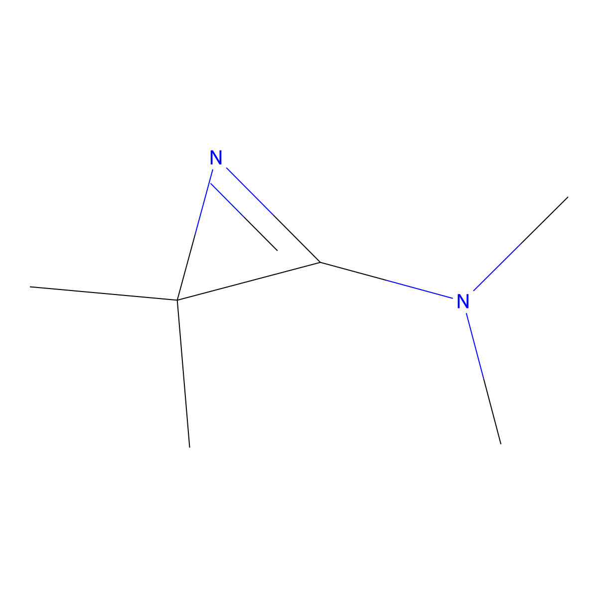 N,N,3,3-tetramethylazirin-2-amine molecular structure, CAS 54856-83-6