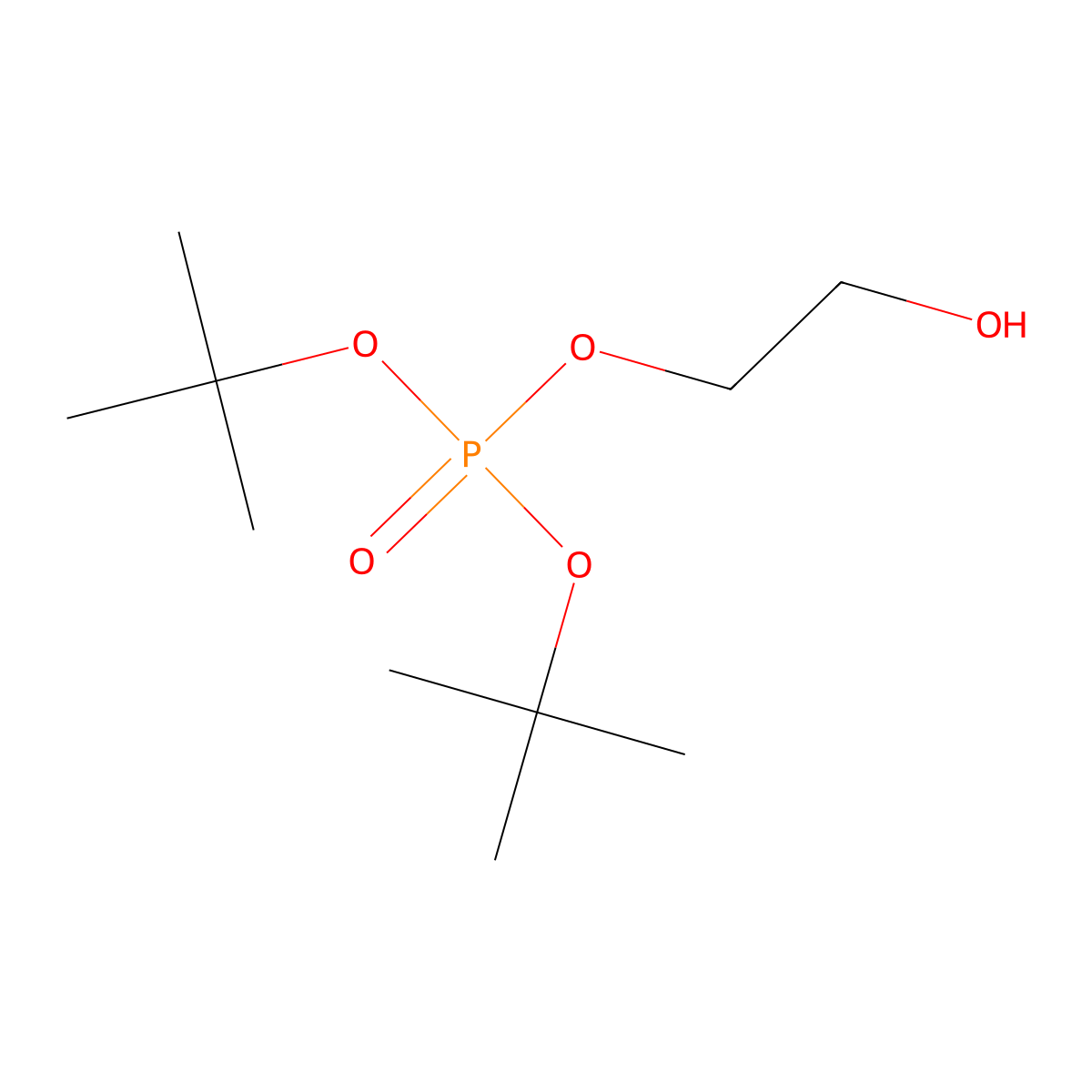 Phosphoric acid, bis(1,1-dimethylethyl) 2-hydroxyethyl ester molecular structure, CAS 54857-40-8