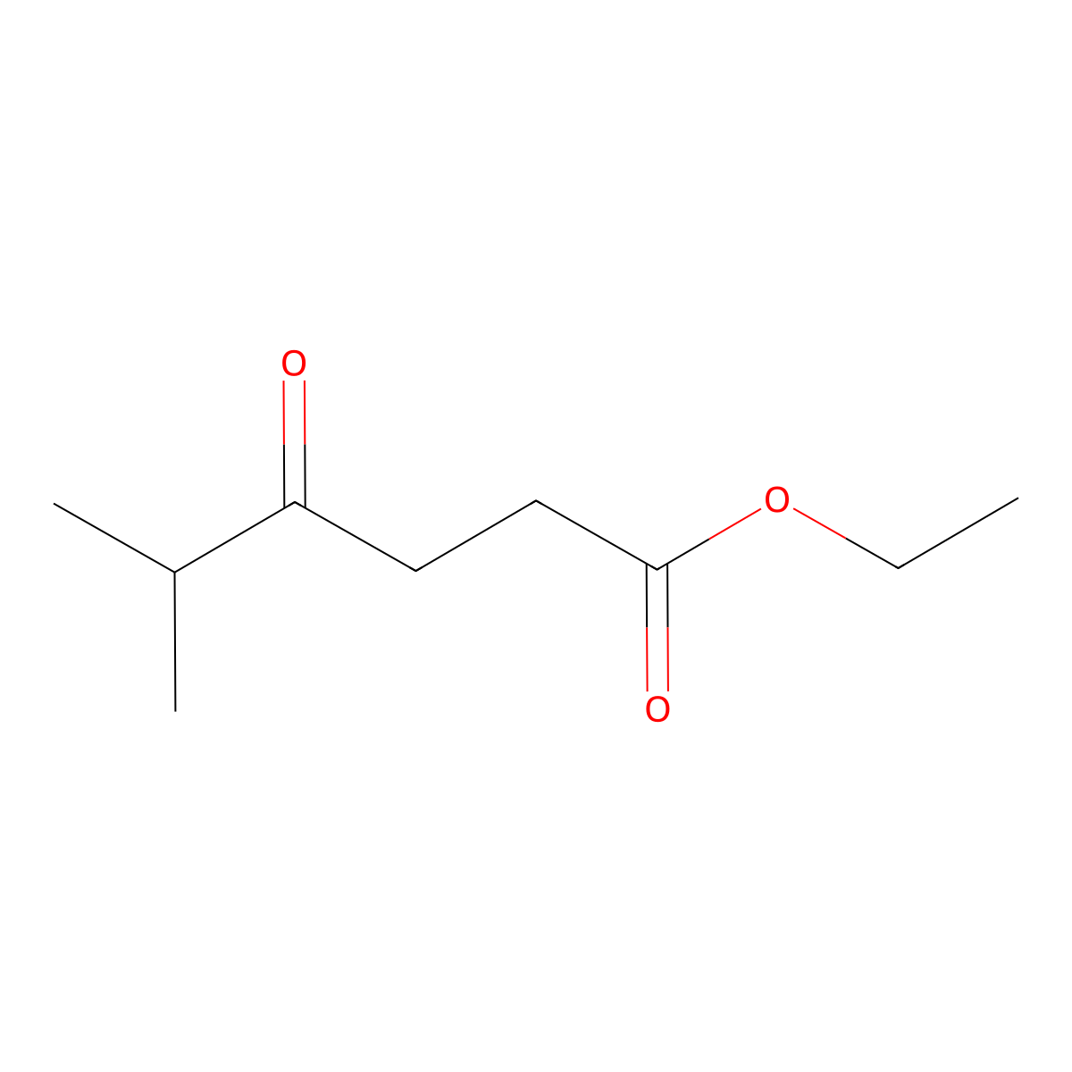 Ethyl 5-methyl-4-oxohexanoate molecular structure, CAS 54857-48-6