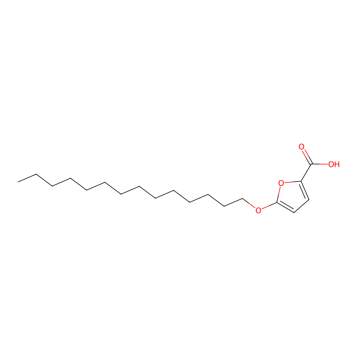 5-(Tetradecyloxy)-2-furoic acid molecular structure, CAS 54857-86-2