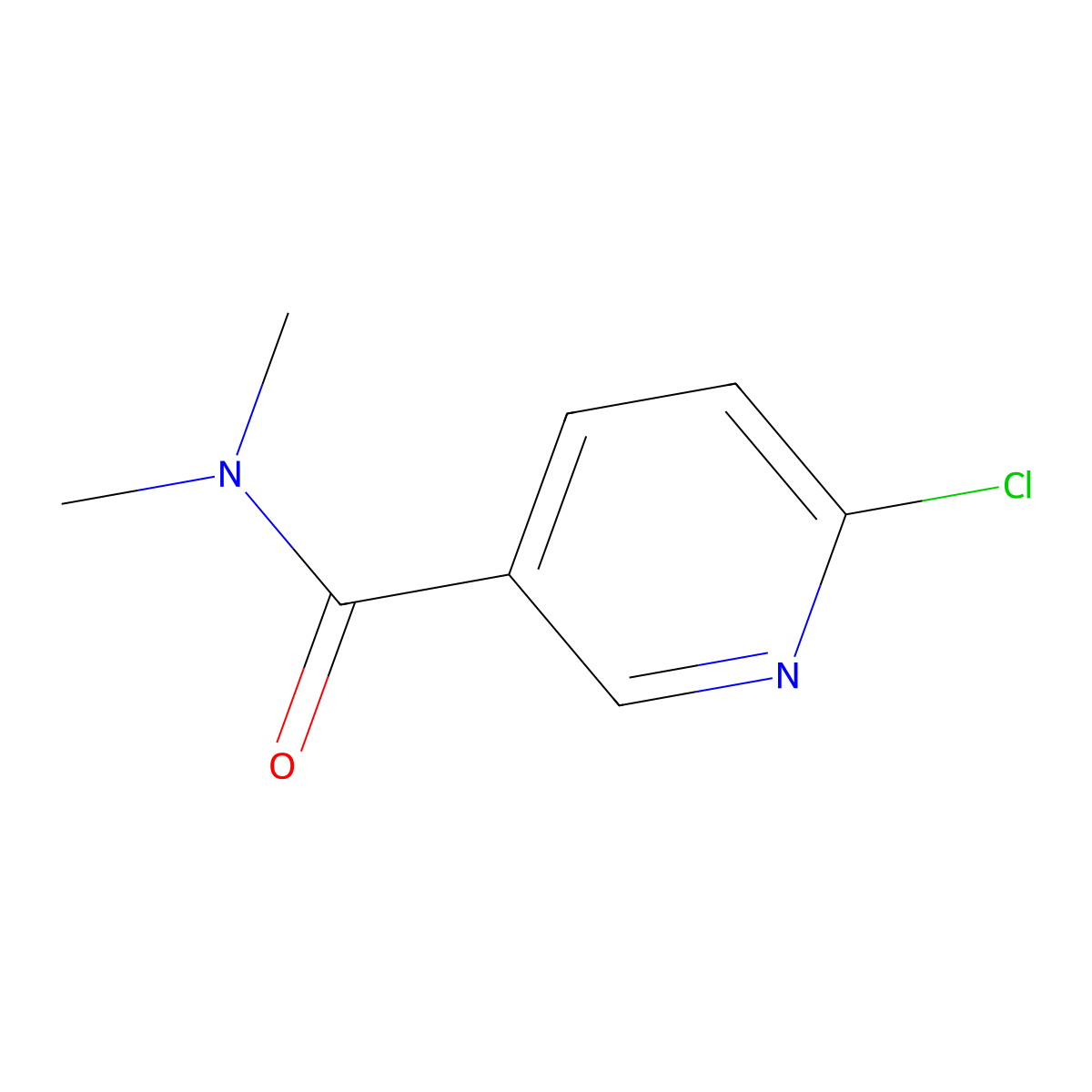 6-Chloro-N,N-dimethylnicotinamide molecular structure, CAS 54864-83-4