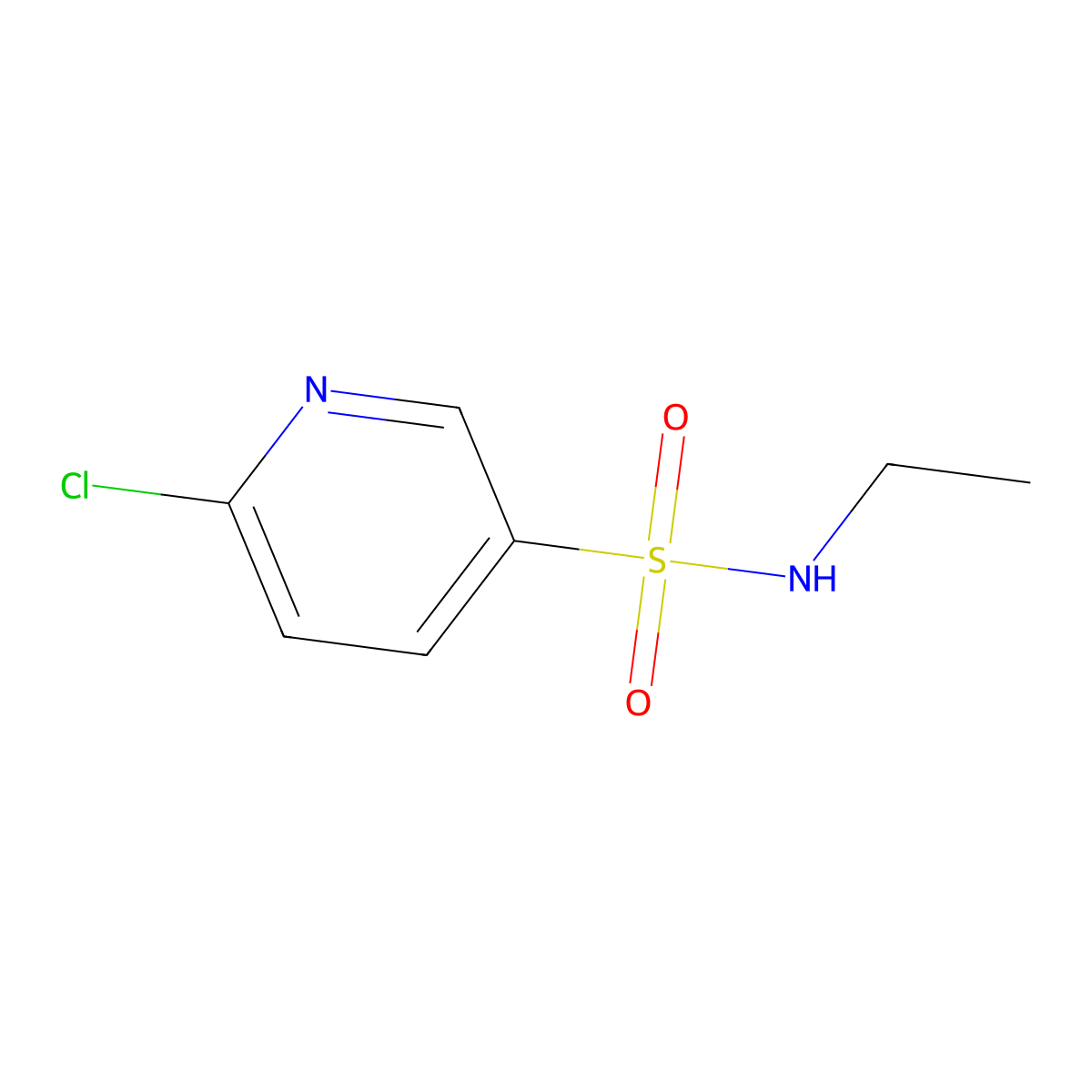 6-chloro-N-ethylpyridine-3-sulfonamide molecular structure, CAS 54864-86-7