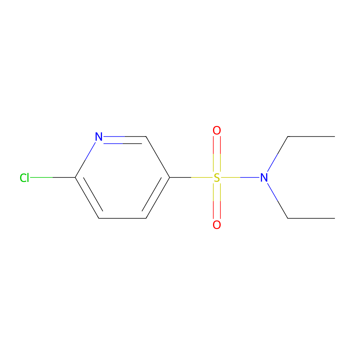6-Chloro-N,N-diethylpyridine-3-sulfonamide molecular structure, CAS 54864-87-8