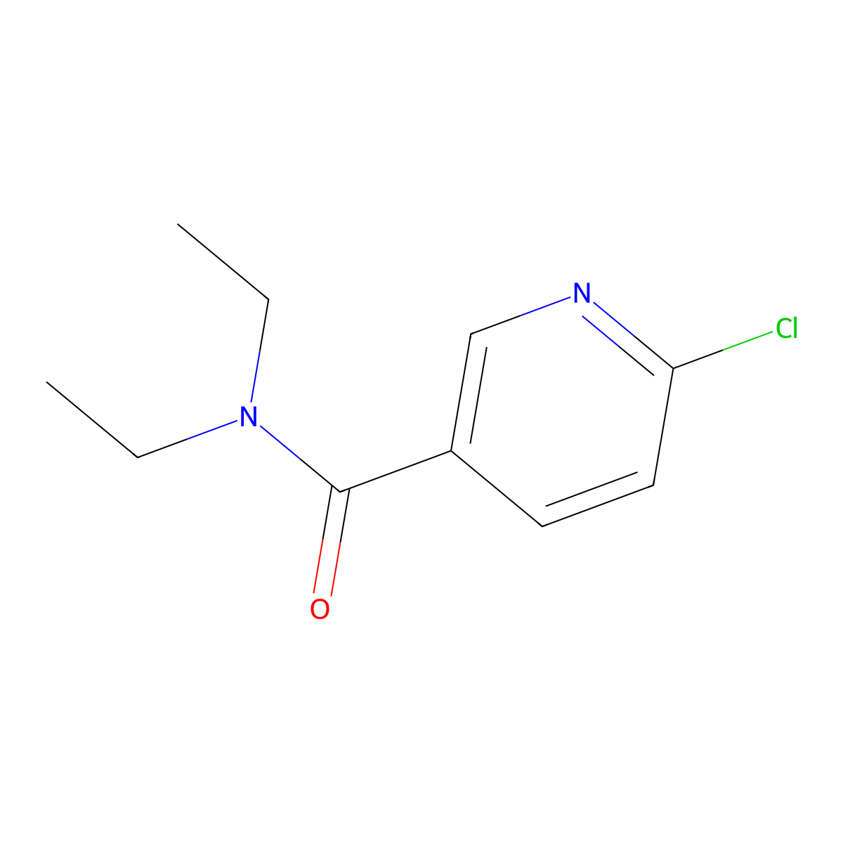 6-Chloro-N,N-diethylnicotinamide molecular structure, CAS 54864-96-9
