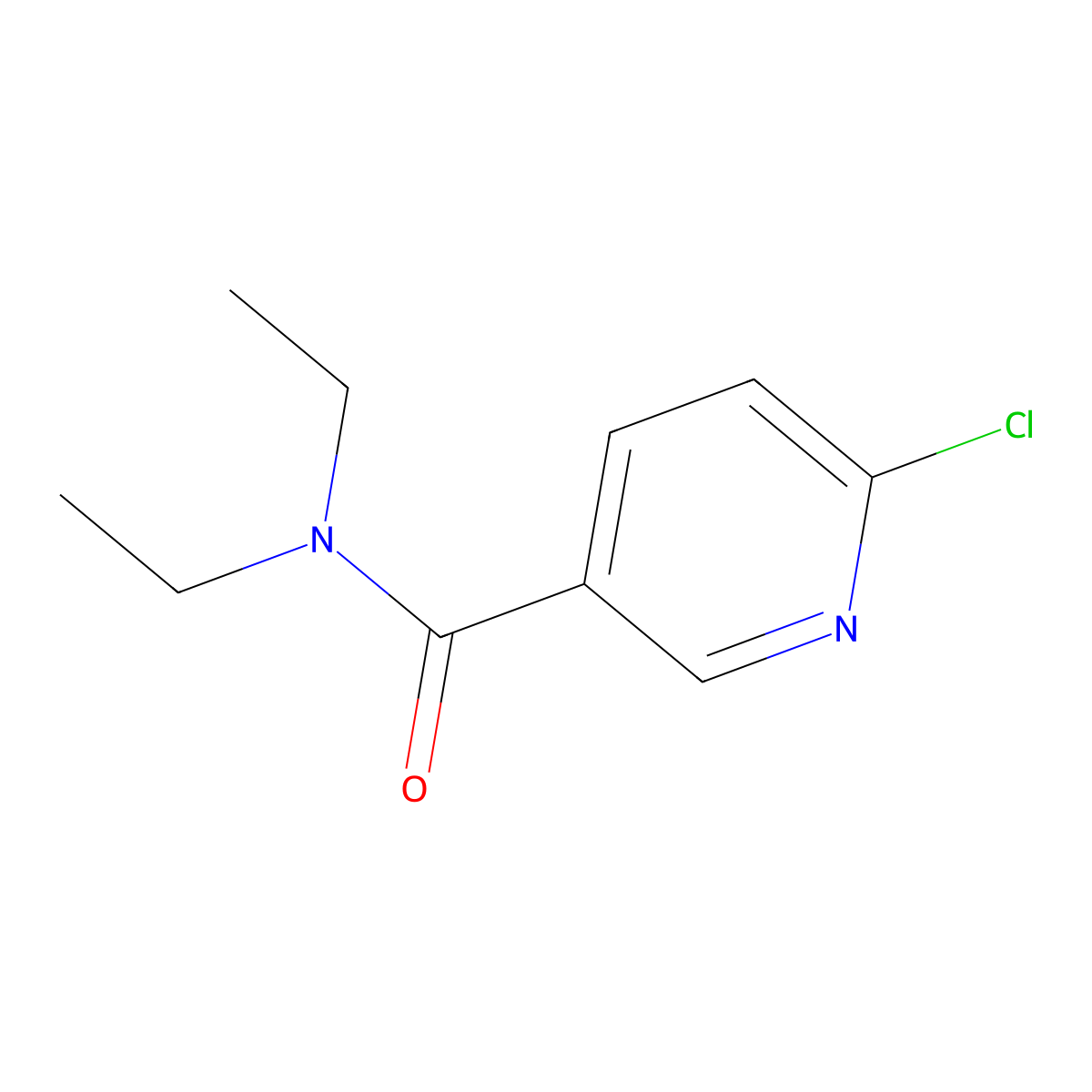 6-Chloro-N,N-diethylnicotinamide molecular structure, CAS 54864-96-9