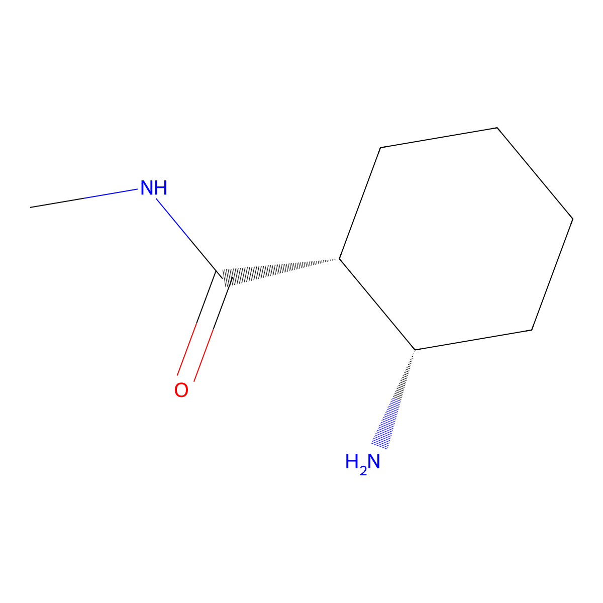 cis-2-Amino-cyclohexanecarboxylic acid methylamide molecular structure, CAS 54867-17-3