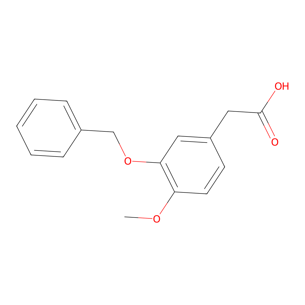 2-(3-(Benzyloxy)-4-methoxyphenyl)acetic acid molecular structure, CAS 5487-33-2