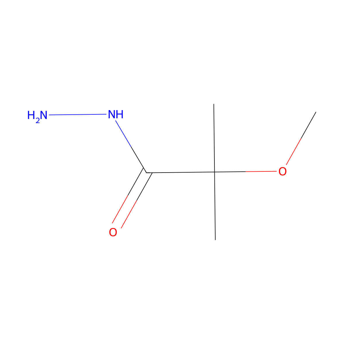 2-Methoxy-2-methylpropanehydrazide molecular structure, CAS 54871-29-3
