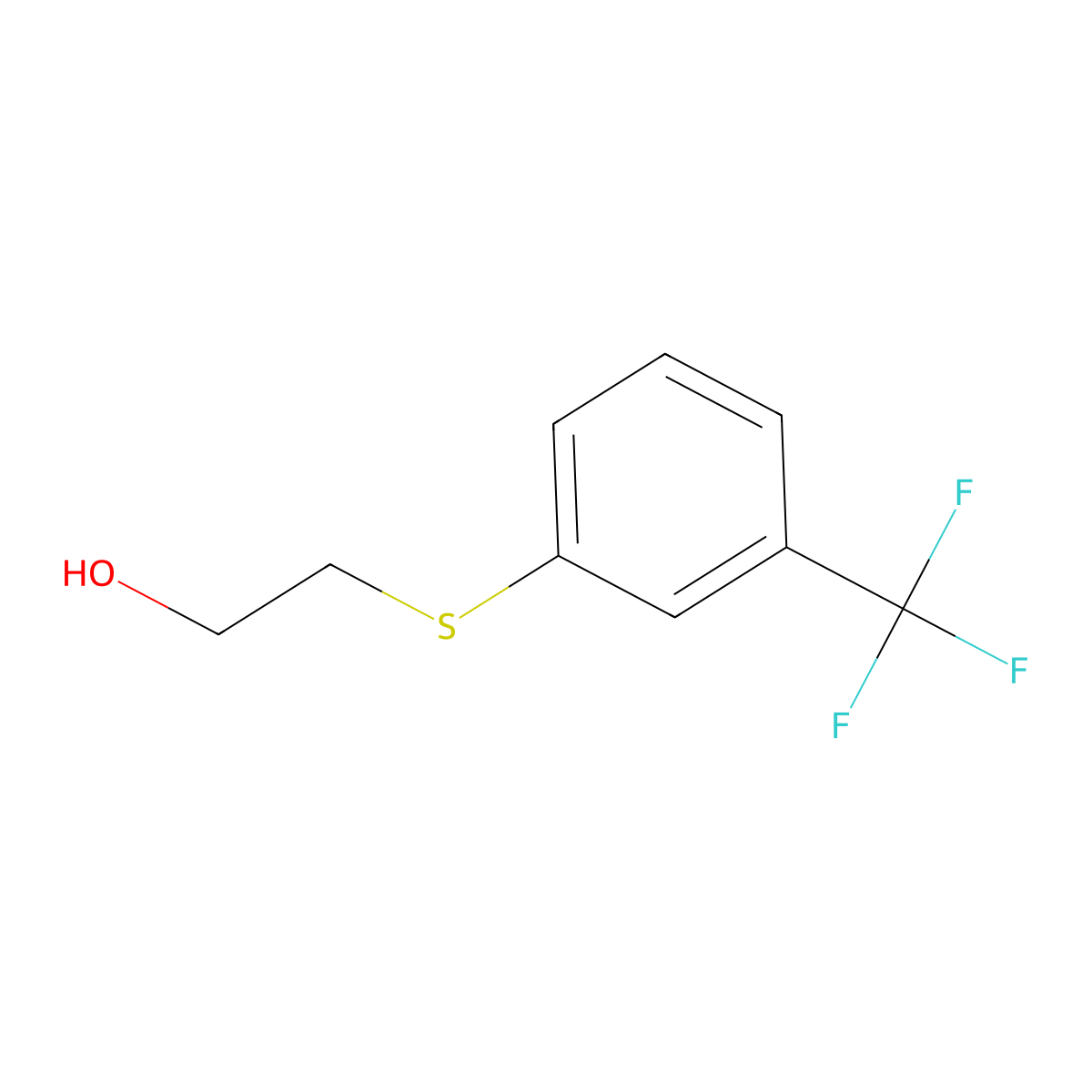 3-Trifluoromethylphenylthioethanol molecular structure, CAS 548739-94-2