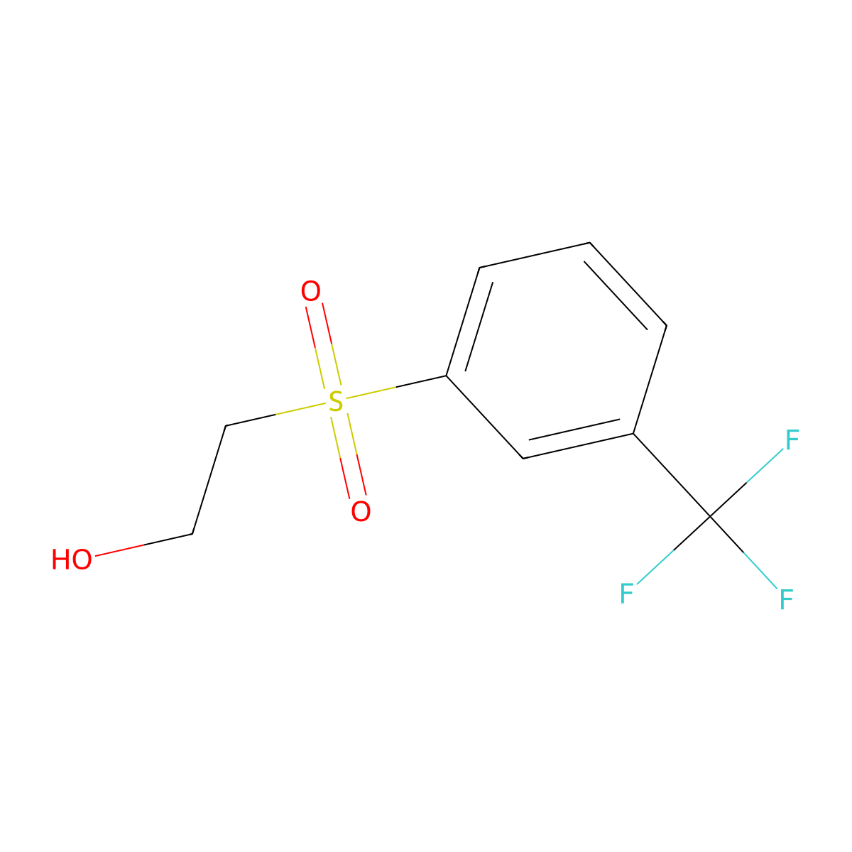 2-[3-(Trifluoromethyl)phenyl]sulfonylethanol molecular structure, CAS 548739-95-3