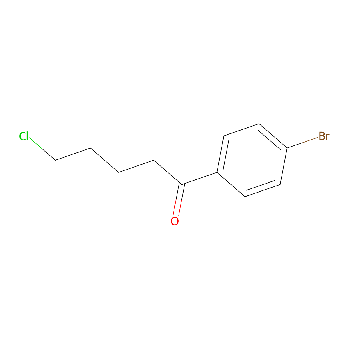 1-(4-Bromophenyl)-5-chloro-1-oxopentane molecular structure, CAS 54874-12-3