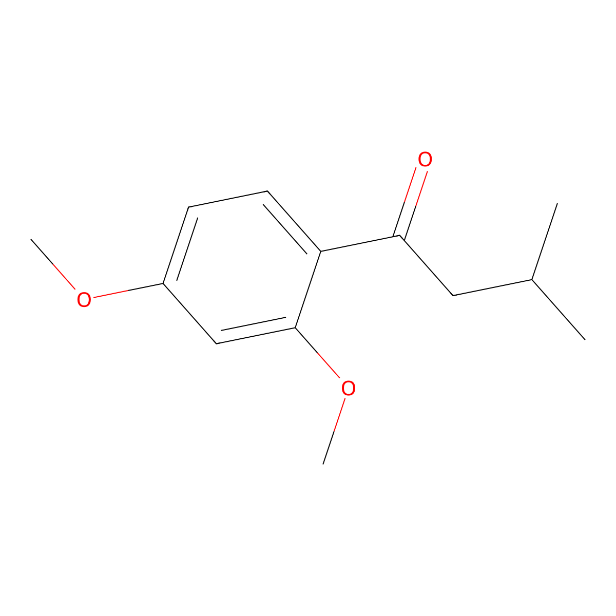 2',4'-Dimethoxy-3-methylbutyrophenone molecular structure, CAS 54874-25-8