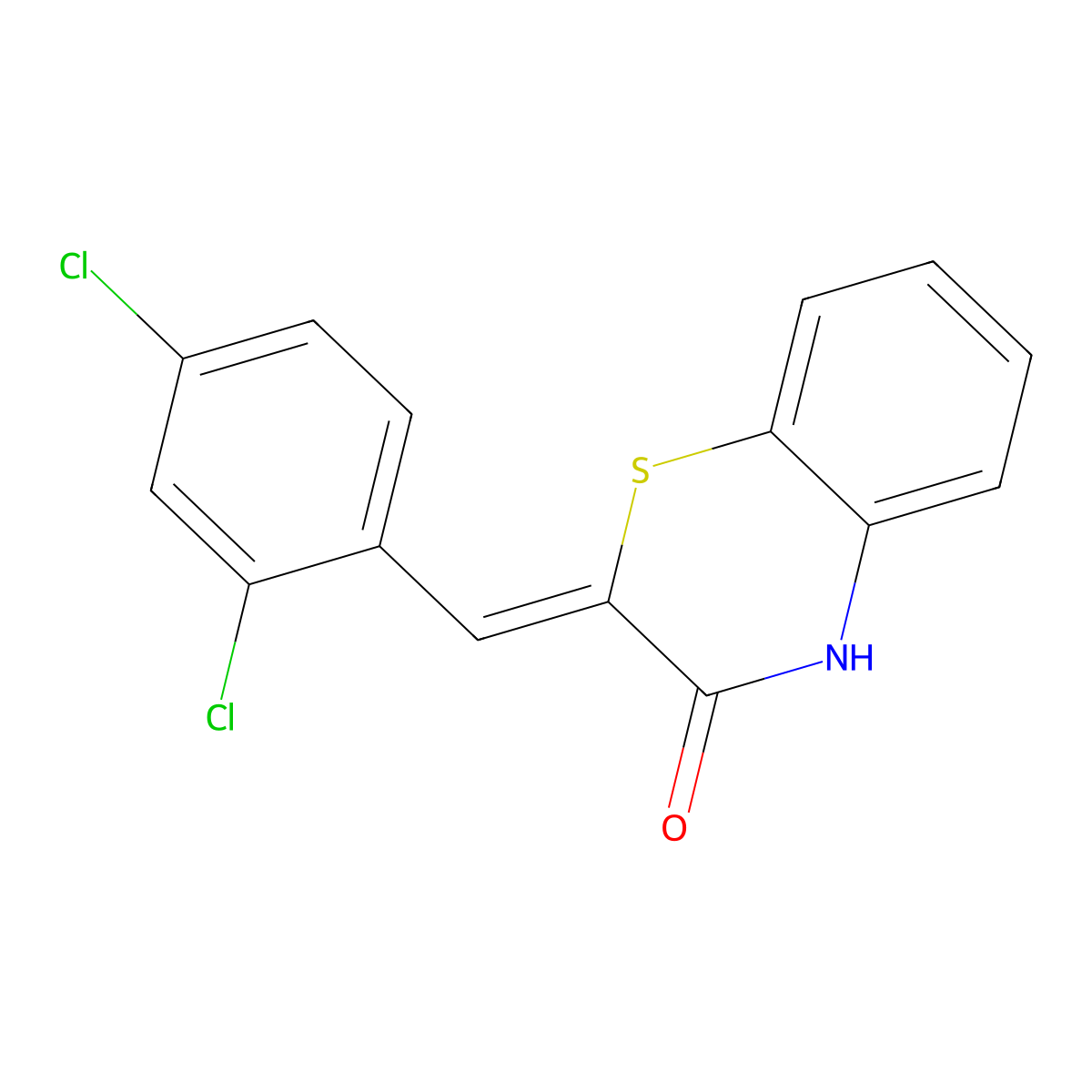 2-[(2,4-Dichlorophenyl)methylidene]-2H-1,4-benzothiazin-3(4H)-one molecular structure, CAS 54874-55-4