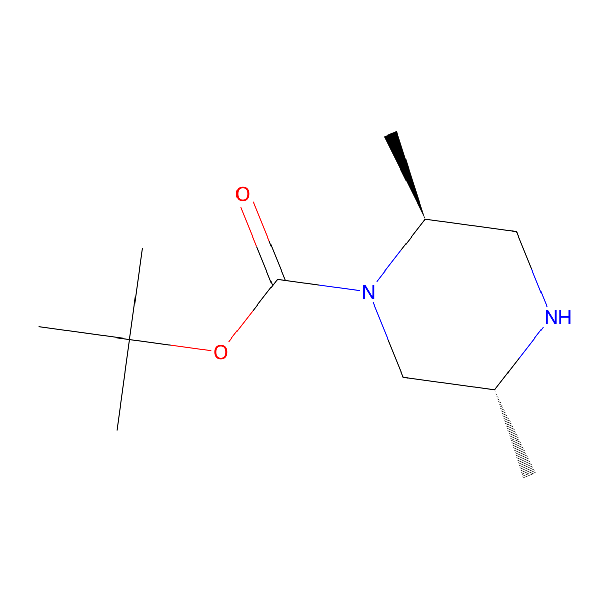 (2S,5R)-1-Boc-2,5-dimethylpiperazine molecular structure, CAS 548762-66-9