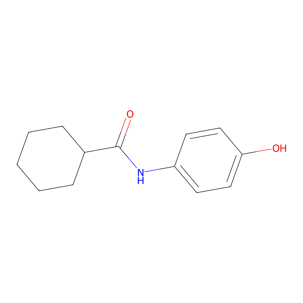 N-(4-hydroxyphenyl)cyclohexanecarboxamide molecular structure, CAS 548763-46-8