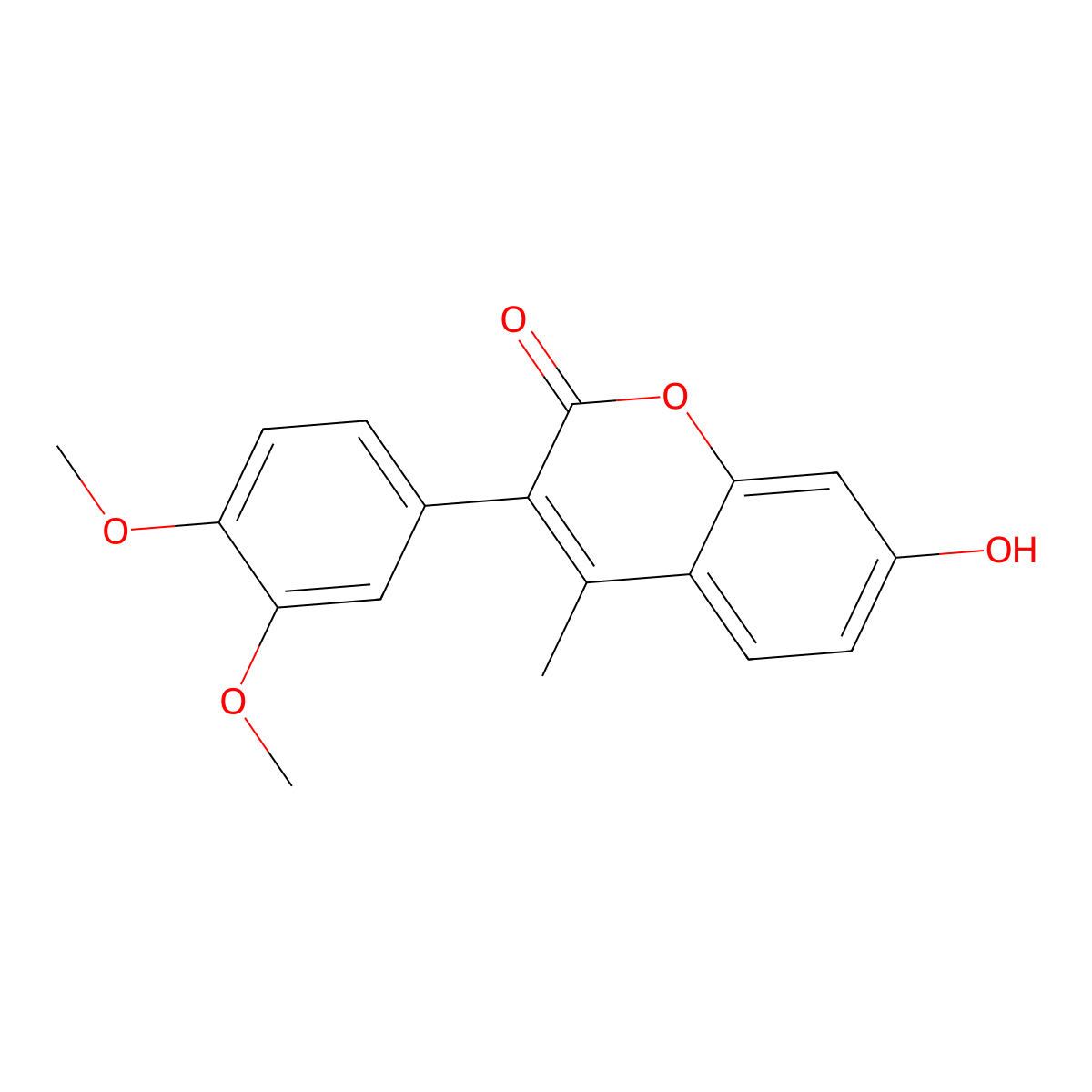 3-(3,4-Dimethoxyphenyl)-7-Hydroxy-4-Methylchromen-2-One molecular structure, CAS 548764-47-2