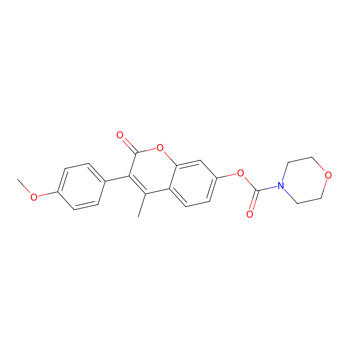 3-(4-methoxyphenyl)-4-methyl-2-oxo-2H-chromen-7-yl morpholine-4-carboxylate molecular structure, CAS 548764-97-2